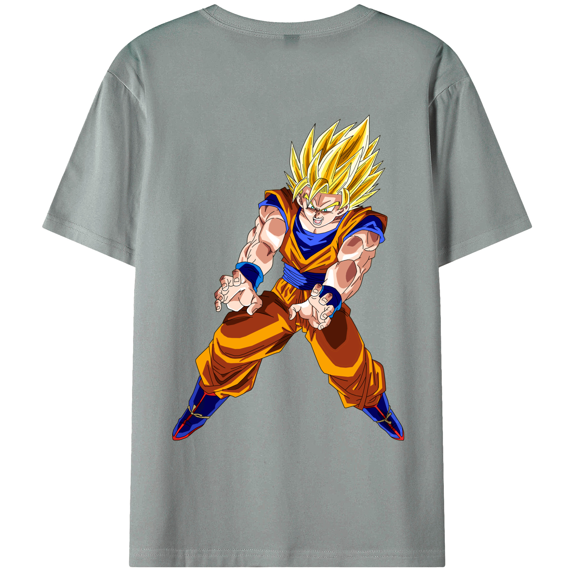 （画像用） ドラゴンボール 孫悟空（そん ごくう）Son Goku カカロット DRAGON BALL Kakarotto 綿100％ メンズ半袖Tシャツ（バックプリント） 通気性